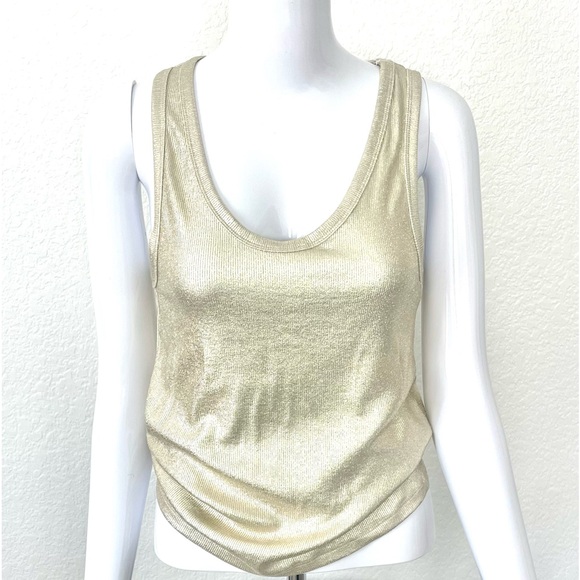 Zara Gold Tank Top - Picture 2 of 4